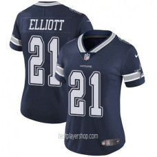Ezekiel Elliott Dallas Cowboys Womens Limited Team Color Navy Blue Jersey Bestplayer